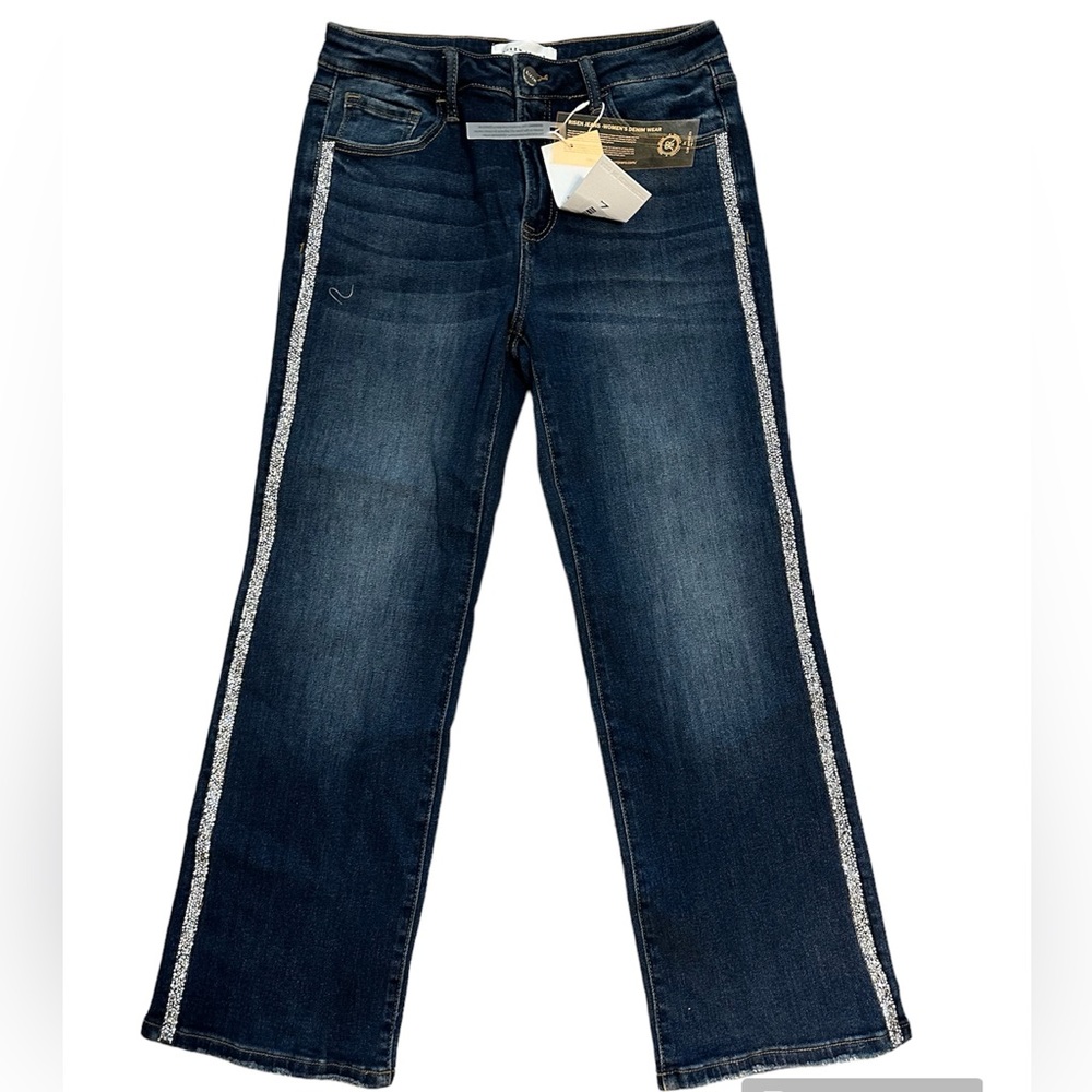 Risen Size 11 Margot Jeans Rhinestone Embellished